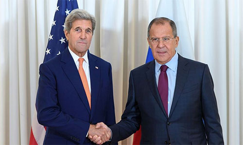 John Kerry con Sergei Lavrov